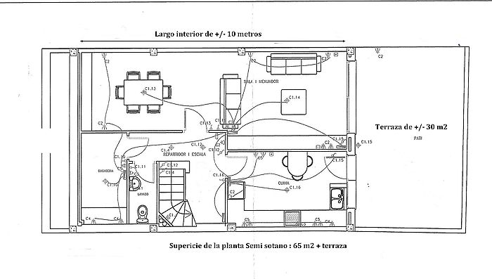 Grande maison de 184 m2 en vente à L'Escala, de construction récente (2008).